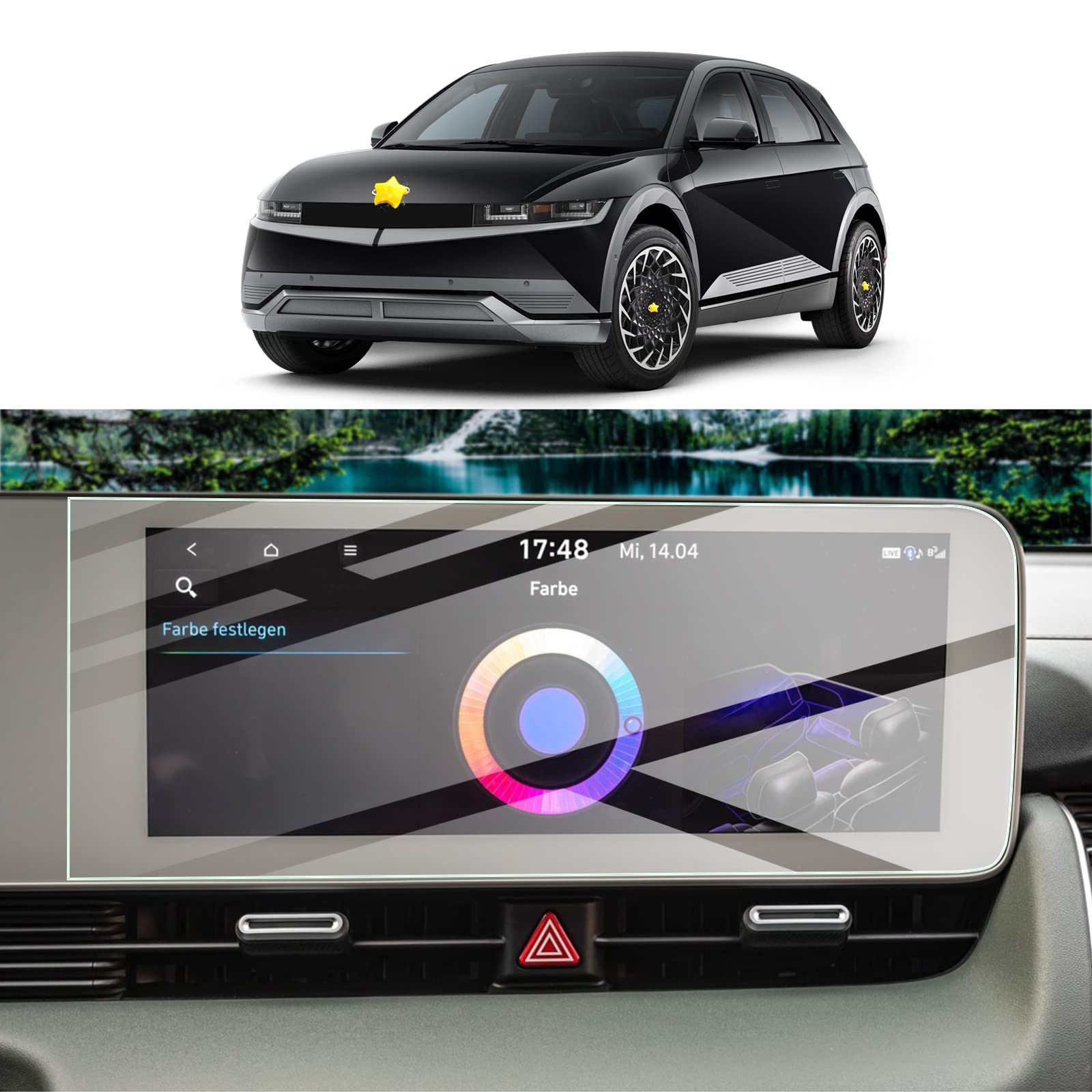 BIBIBO Tempered Glass Screen Protector for Hyundai Ioniq 5 (12.3″ Display)