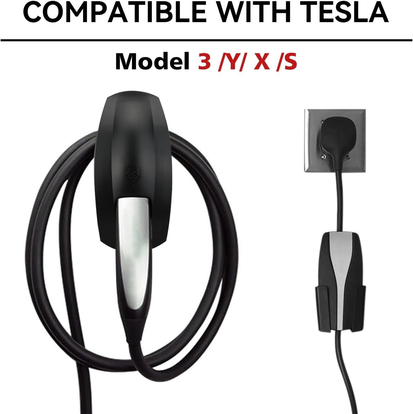 Aluminum Charging Cable Holder w/ Chassis Bracket — Tesla NACS