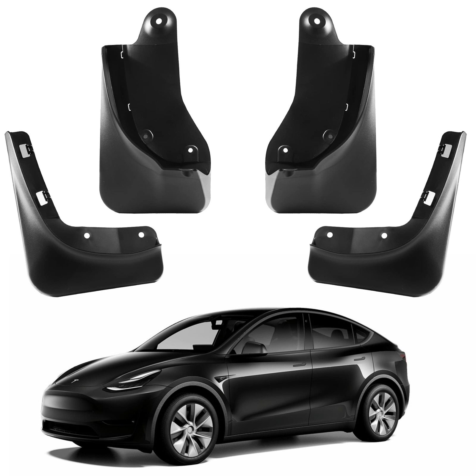 Tesla Model Y Mud Flaps (No-Drill Snap-On Set)