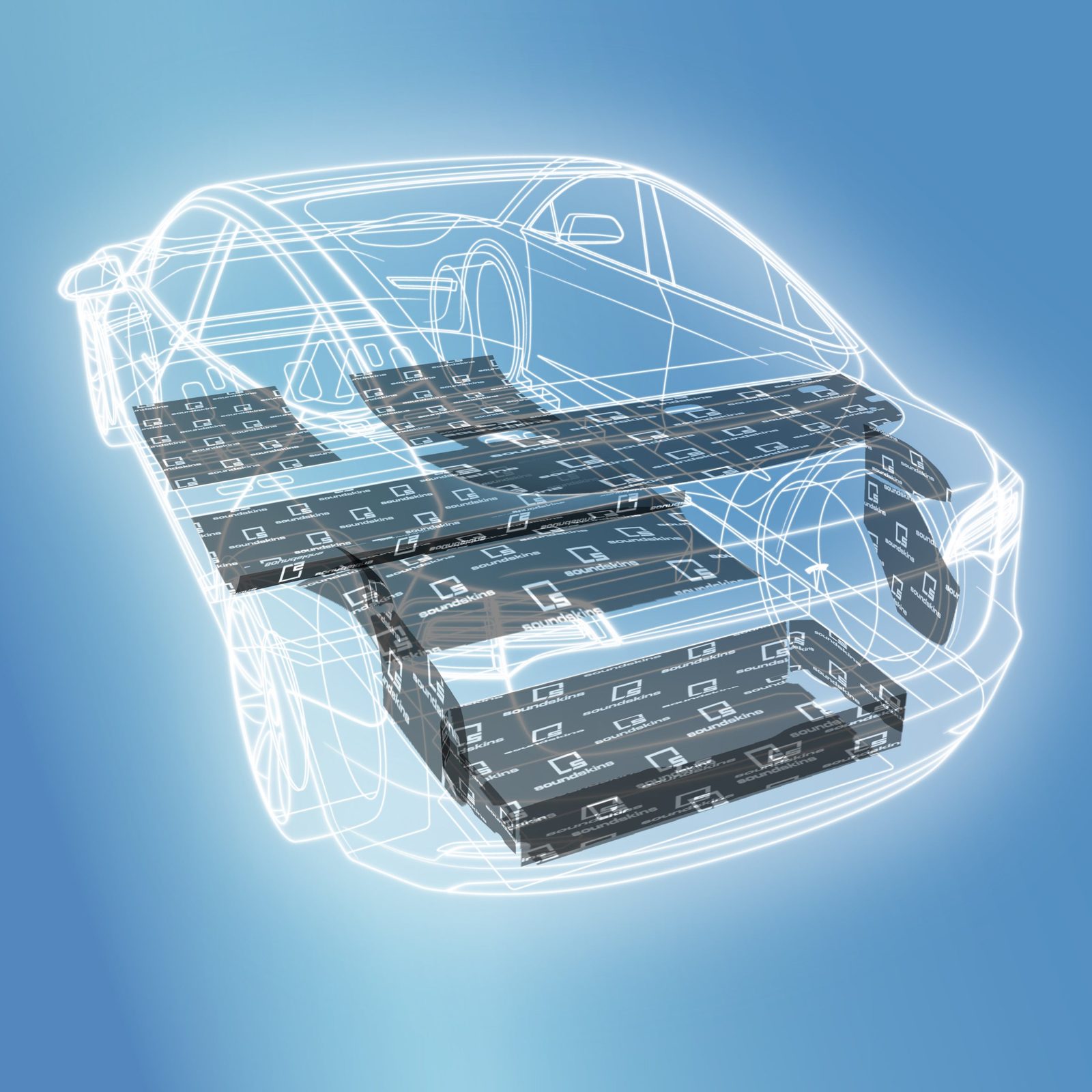 SoundSkins Pro Sound Deadening Kit — Tesla Model Y (22 sqft, 4.5mm)